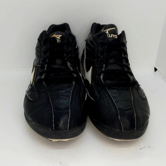 Mizuno Franchise 6 Men's Pre-owned Black & White Baseball Cleats - sz. 7 1/2 - Picture 2 of 6